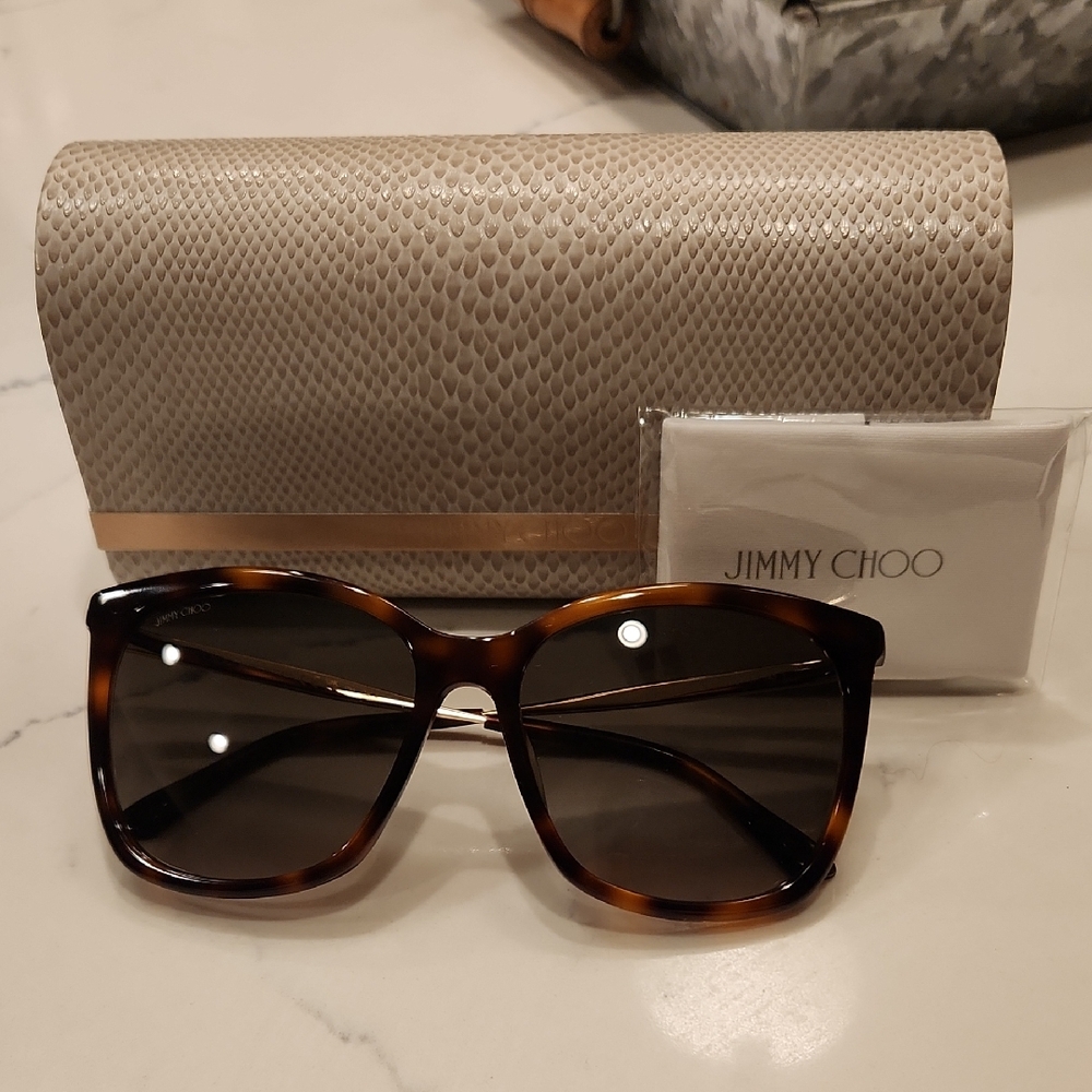 Jimmy Choo Brown Tortoise Sunglasses